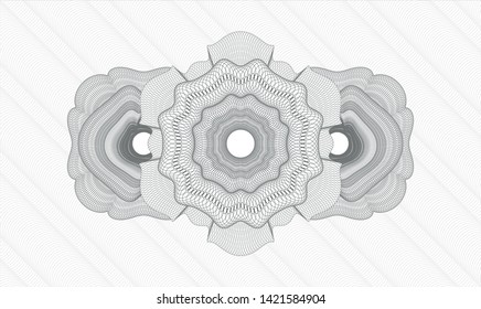 Grey passport rosette. Vector Illustration. Detailed.