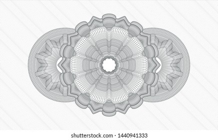 Grey passport rosette. Vector Illustration. Detailed.