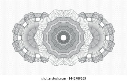 Grey passport rosette. Vector Illustration. Detailed.