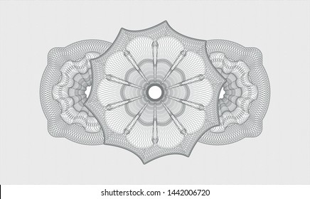 Grey passport rosette. Vector Illustration. Detailed.