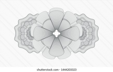 Grey passport rosette. Vector Illustration. Detailed.