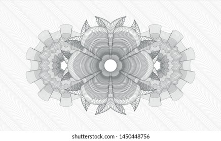 Grey passport rosette. Vector Illustration. Detailed.