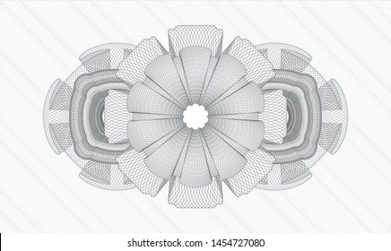 Grey passport rosette. Vector Illustration. Detailed.