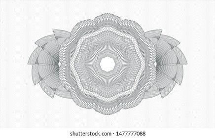 Grey passport rosette. Vector Illustration. Detailed.