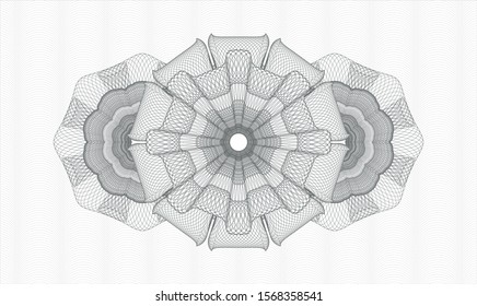 Grey passport rosette. Vector Illustration. Detailed.