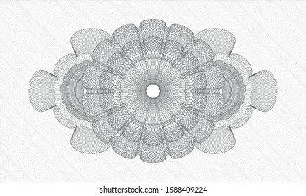 Grey passport rosette. Vector Illustration. Detailed.