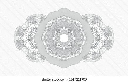Grey passport rosette. Vector Illustration. Detailed.