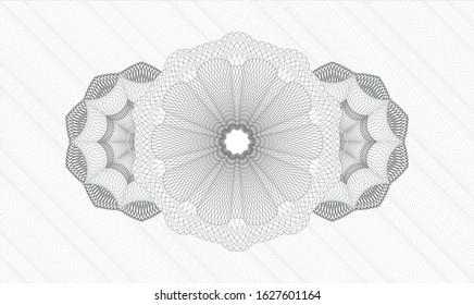 Grey passport rosette. Vector Illustration. Detailed.