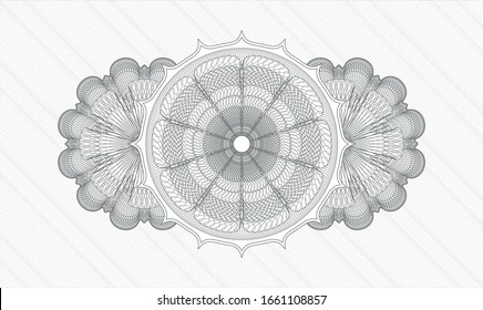 Grey passport rosette. Vector Illustration. Detailed.