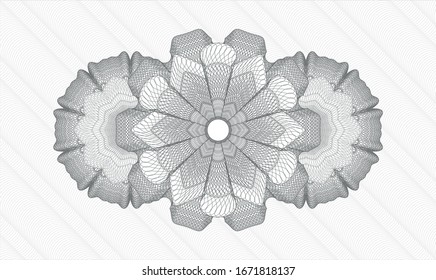 Grey passport rosette. Vector Illustration. Detailed.