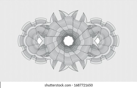 Grey passport rosette. Vector Illustration. Detailed.