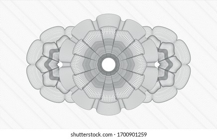 Grey passport rosette. Vector Illustration. Detailed.