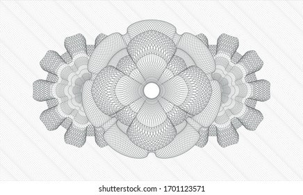Grey passport rosette. Vector Illustration. Detailed.