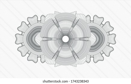 Grey passport rosette. Vector Illustration. Detailed 