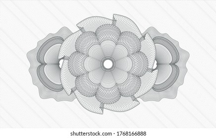 Grey passport rosette. Vector Illustration. Detailed 