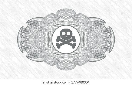 Rosette de pasaportes grises. Ilustración vectorial. Detallado con el icono cruzado dentro