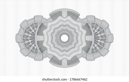 Grey passport rosette. Vector Illustration. Detailed 
