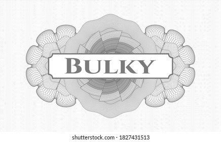 Grey passport rosette. Vector Illustration. Detailed with text Bulky inside