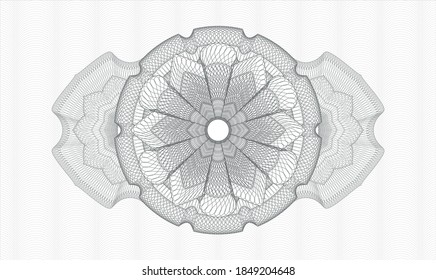 Grey passport rosette. Vector Illustration. Detailed 