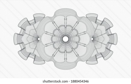 Grey passport rosette. Vector Illustration. Detailed 
