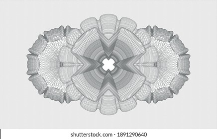 Grey passport rosette. Vector Illustration. Detailed 