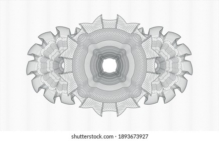Grey passport rosette. Vector Illustration. Detailed 