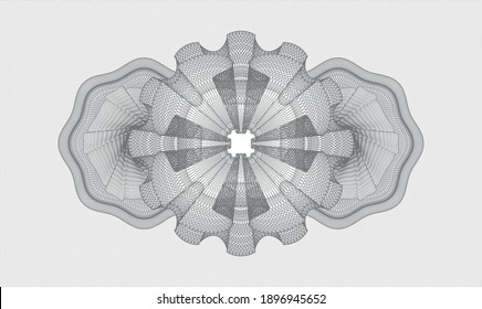 Graue Passrosette. Vektorgrafik. Detaillierte 