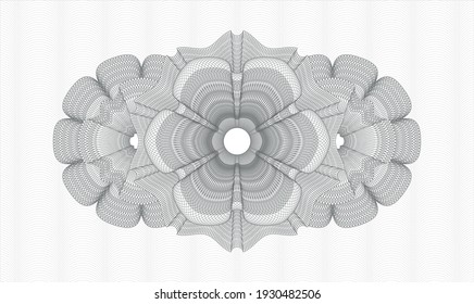 Grey passport rosette. Vector Illustration. Detailed 