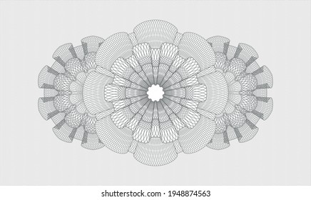Graue Passrosette. Vektorgrafik. Detaillierte 