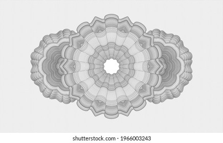 Grey passport rosette. Vector Illustration. Detailed 