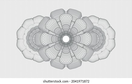 Grey passport rosette. Vector Illustration. Detailed 