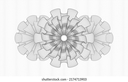 Grey passport rosette. Vector Illustration. Detailed 