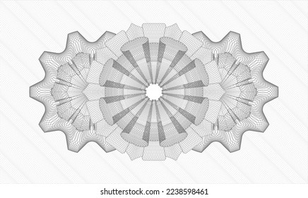 Grey passport rosette. Vector Illustration. Detailed 
