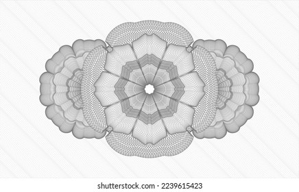 Grey passport rosette. Vector Illustration. Detailed 