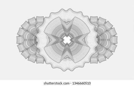Grey passport style rosette