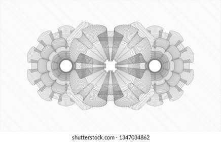 Grey passport style rosette