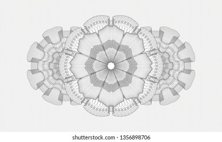 Grey passport style rosette