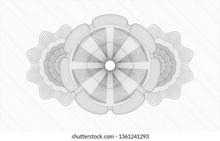 Grey passport style rosette