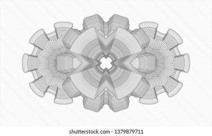 Grey passport style rosette