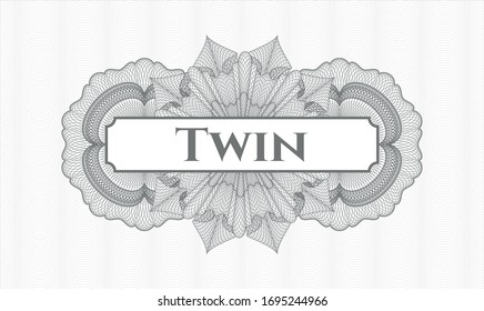 Graue Passform mit Text Twin