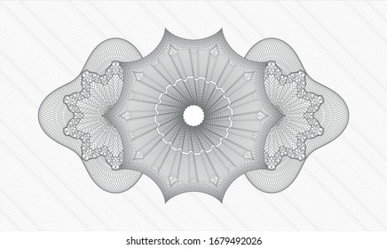 Rosette estilo pasaporte gris. Ilustración vectorial. Detallado.