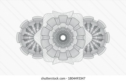 Rosette estilo pasaporte gris. Ilustración vectorial. Detallado 
