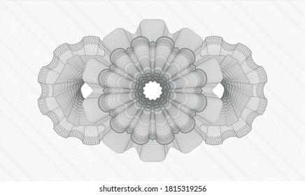 Rosette estilo pasaporte gris. Ilustración vectorial. Detallado 
