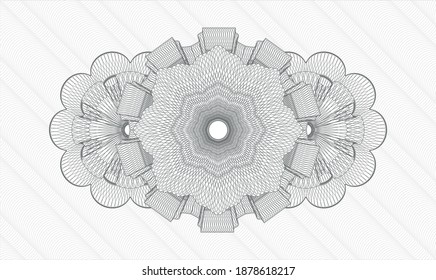 Rosette estilo pasaporte gris. Ilustración vectorial. Detallado 
