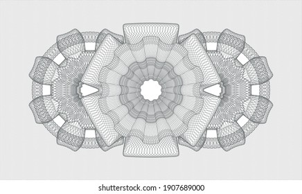 Rosette estilo pasaporte gris. Ilustración vectorial. Detallado 
