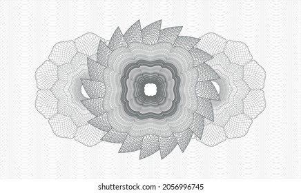 Rosette estilo pasaporte gris. Ilustración vectorial. Detallado 
