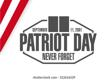grey Patriot Day seal stamp illustration design graphic