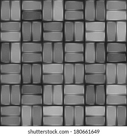 Grey pavement seamless pattern. Paving stone texture