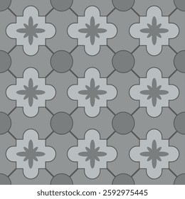 Grey pavement stone, street tile pattern. Walkway brick tile wallpaper background, floor concrete pavement isolated vector textile backdrop or street stone paving wrapping paper pattern