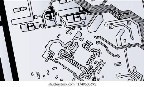 Grey pcb motherboard abstract texture background pattern backdrop